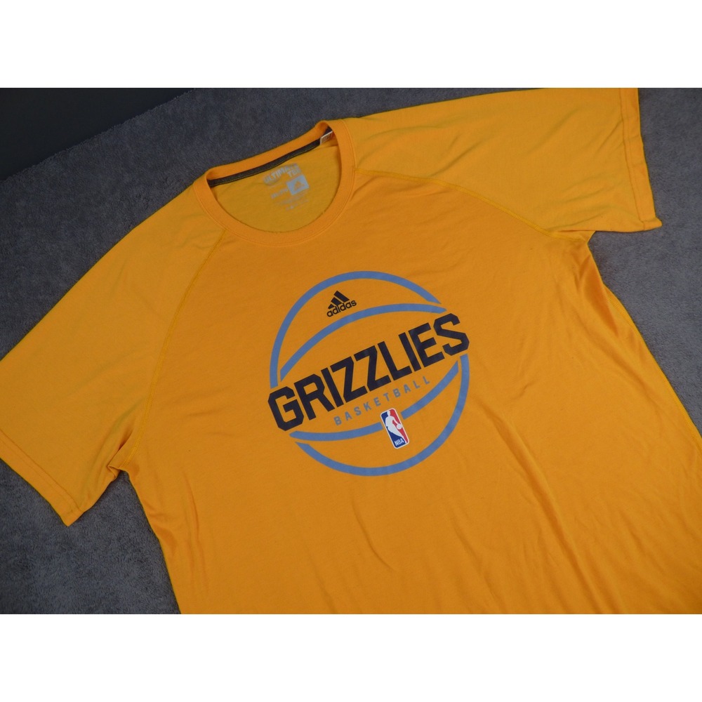 Adidas Memphis Grizzlies NBA Basketball Ultimate Tee Mens 2XL Yellow Shirt